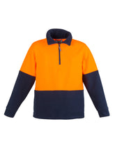 Unisex Hi Vis 1/2 Zip Polar Fleece Pullover-ZT460-syzmik